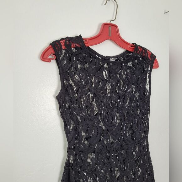 Studio Y Sheer Black Lace Peplum Blouse Top Small Whimsygoth Victorian Coquette - Picture 8 of 14